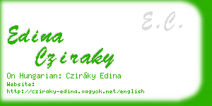 edina cziraky business card